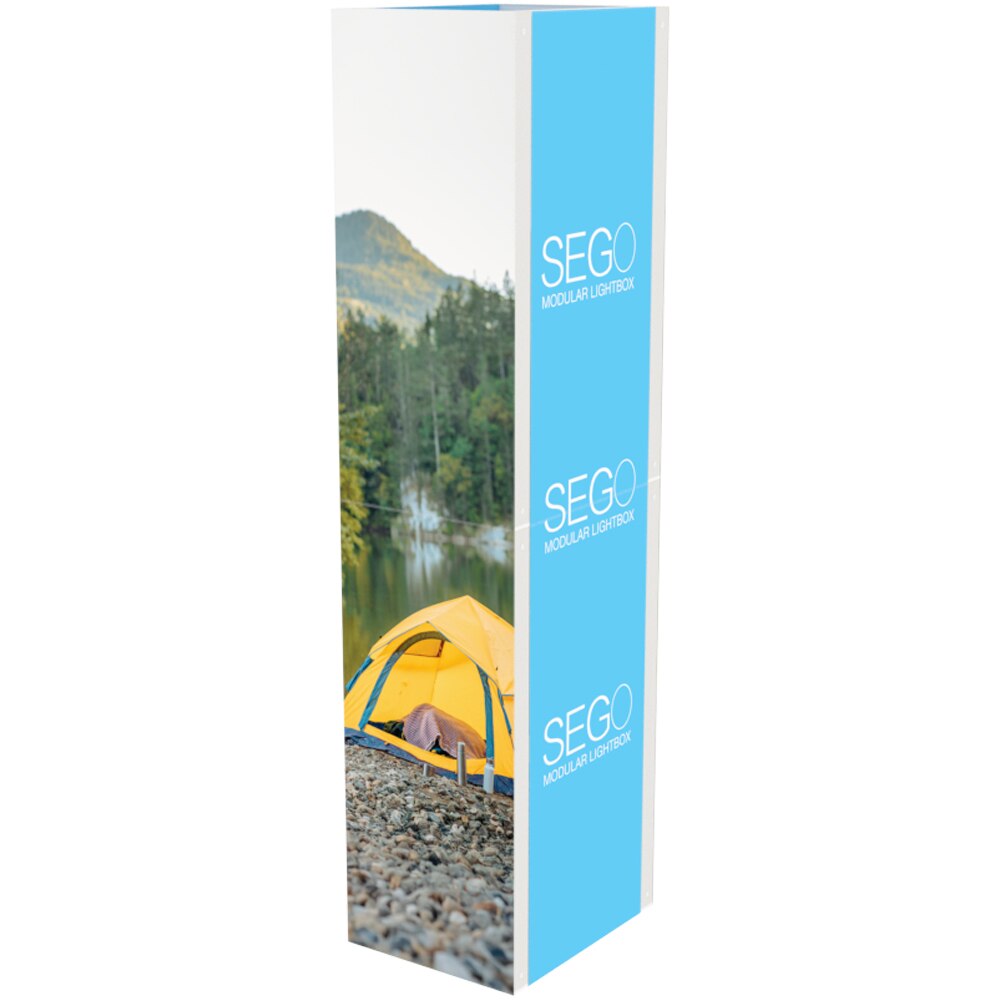 SEGO Modular Lightbox Display Tower — Graphic Package